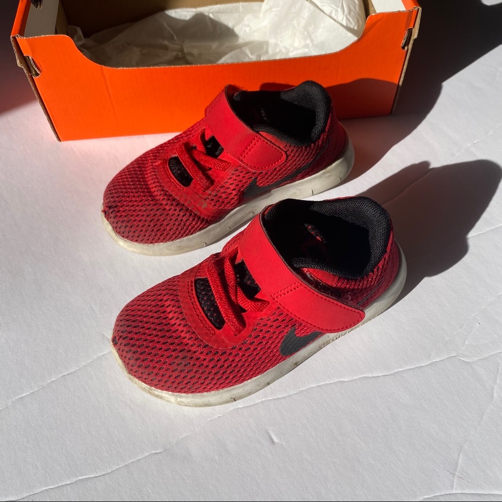 Red Nike Free RN sneaker